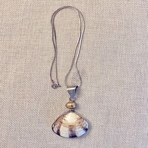 Sterling Silver Seashell Pendant and Chain